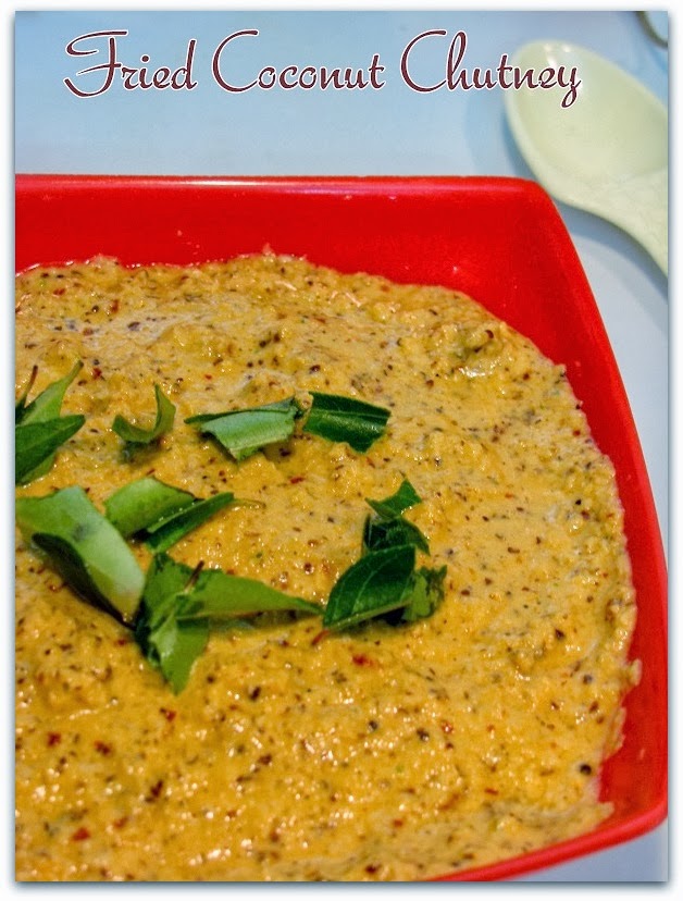 Easy Fried Coconut Chutney for Idli and Dosa Travel and Lunchbox