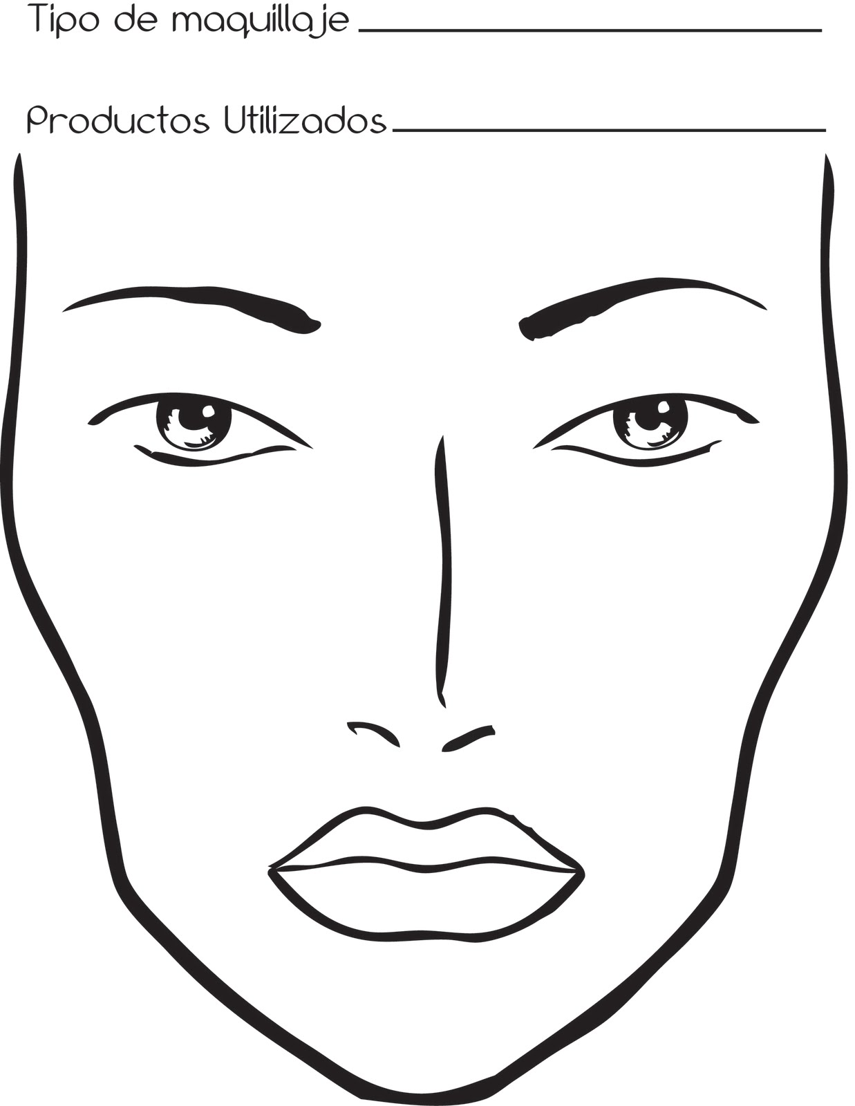 Bocetos de rostros para maquillar - Imagui