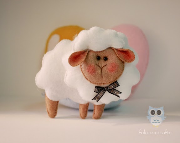 Cute Sheep Felt Doll Christmas ornaments, handmade,  เครื่องประดับ, ตกแต่ง ต้น คริสมาสต์  ปีใหม่  ตุ๊กตา แกะ ผ้า สักหลาด น่ารัก