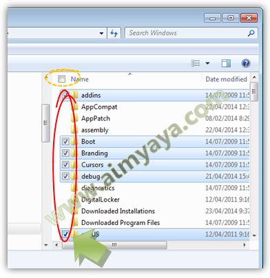  Manajemen file di windows biasa dilakukan dengan memakai Windows Explorer Cara Seleksi File dengan Checkbox di Windows Explorer