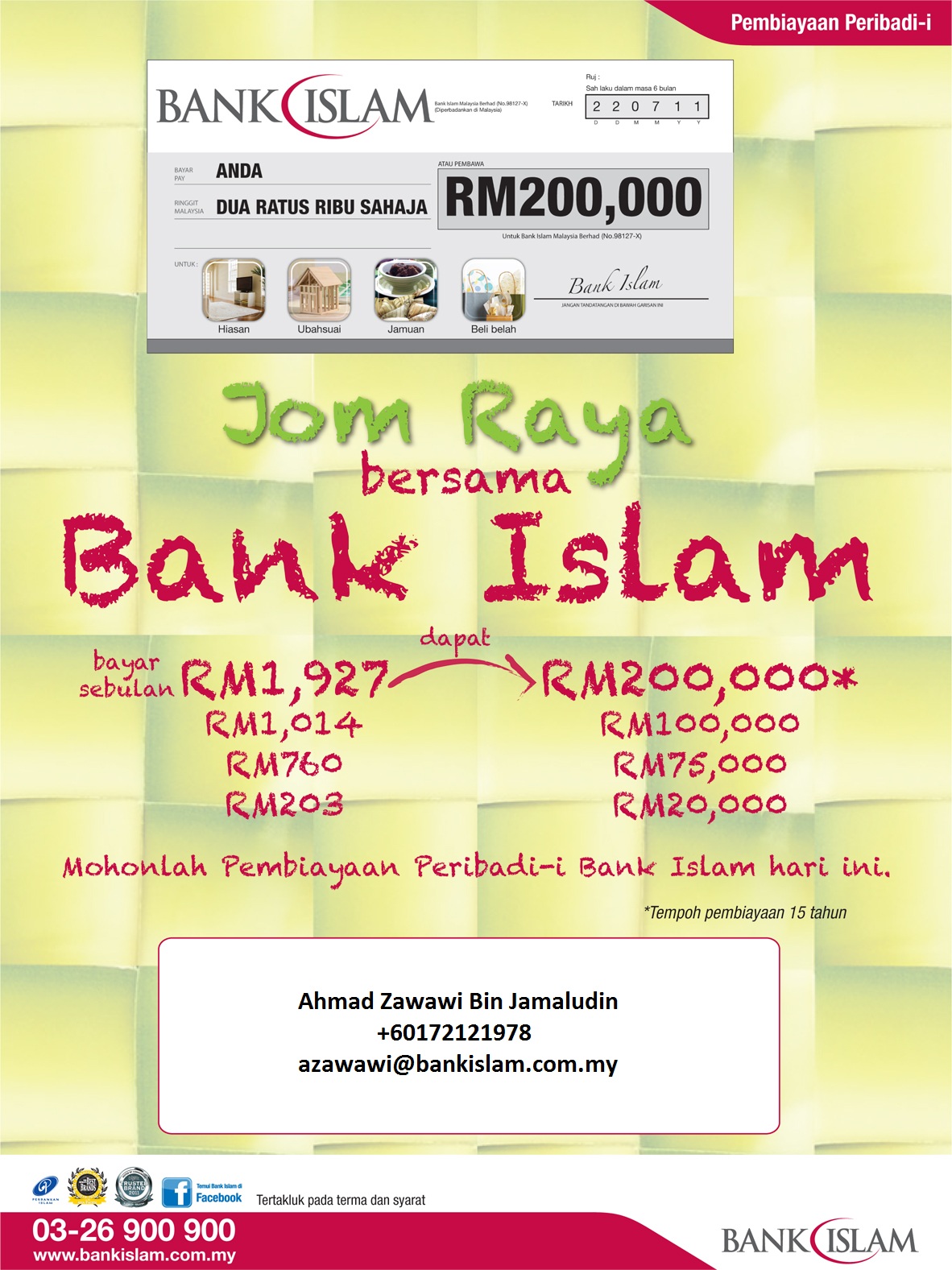 Calculator personal loan bank islam PIBB
