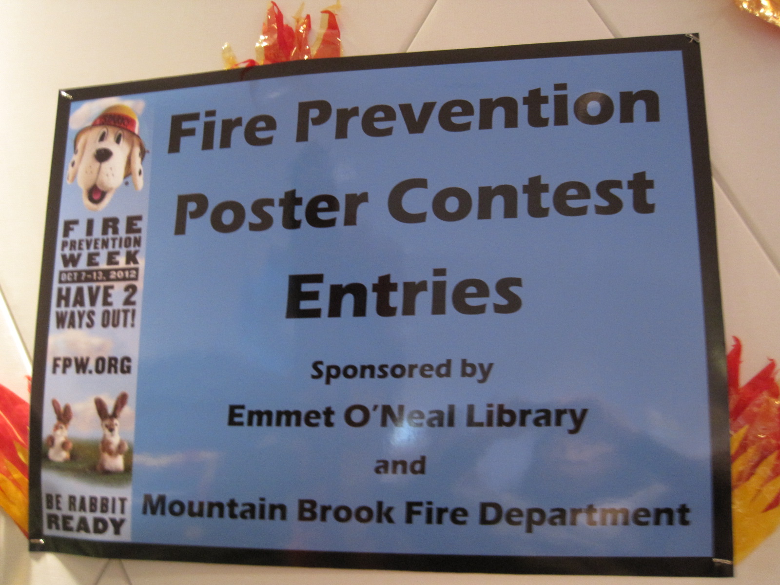 Emmet O'Neal Library Children's Department: Fire Prevention Poster