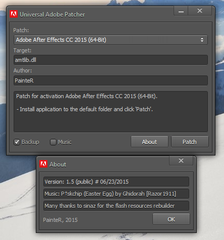 Universal Adobe Patcher 2.0 by PainteR [by Robert] Serial Key