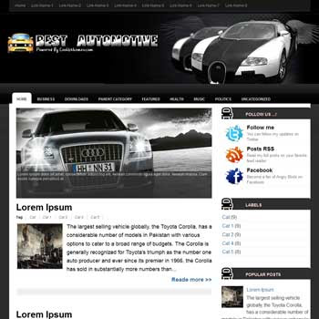 Best Automotive Blogger Template