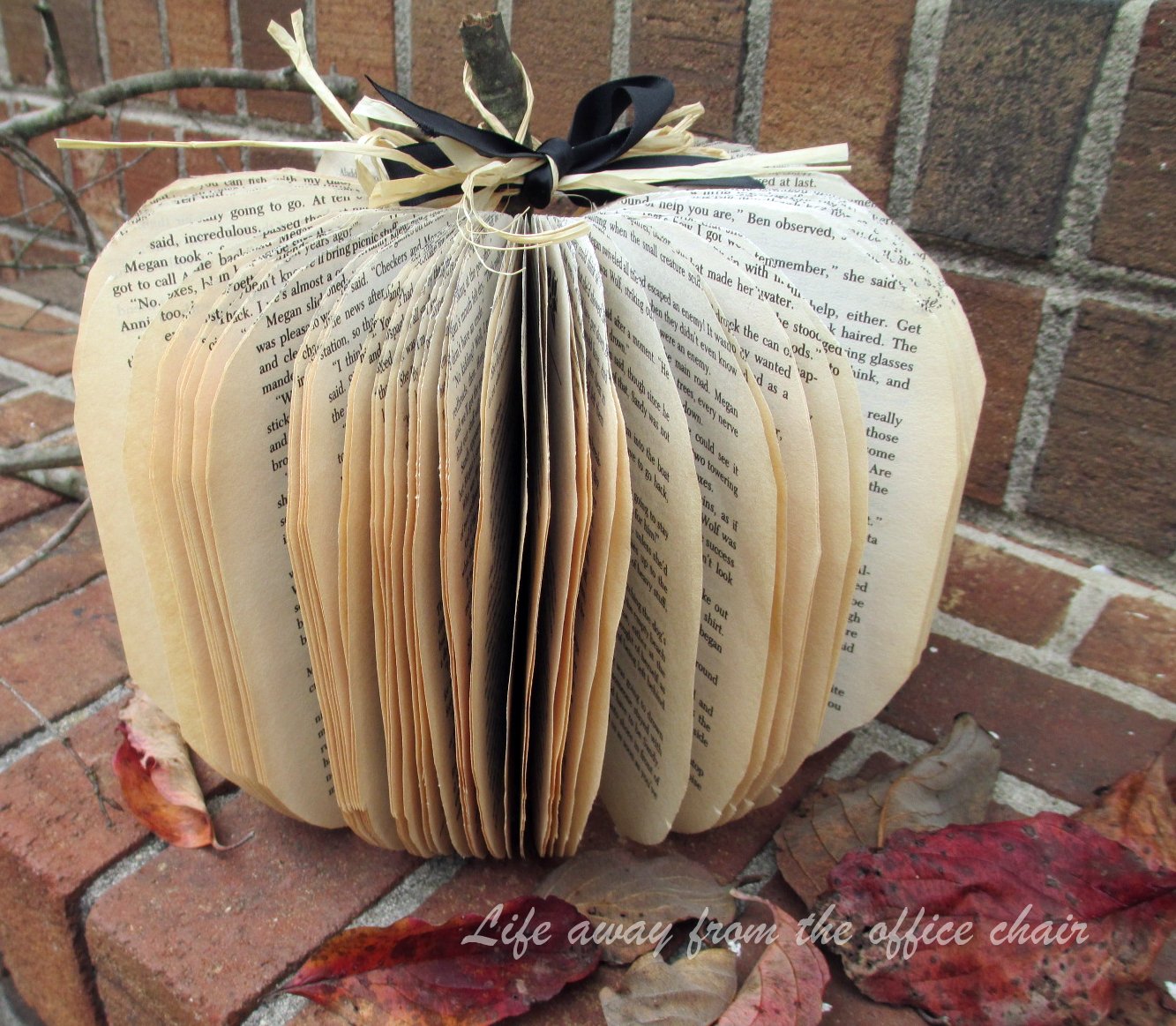 DIY Book Pumpkin Life Away From The Office Chair