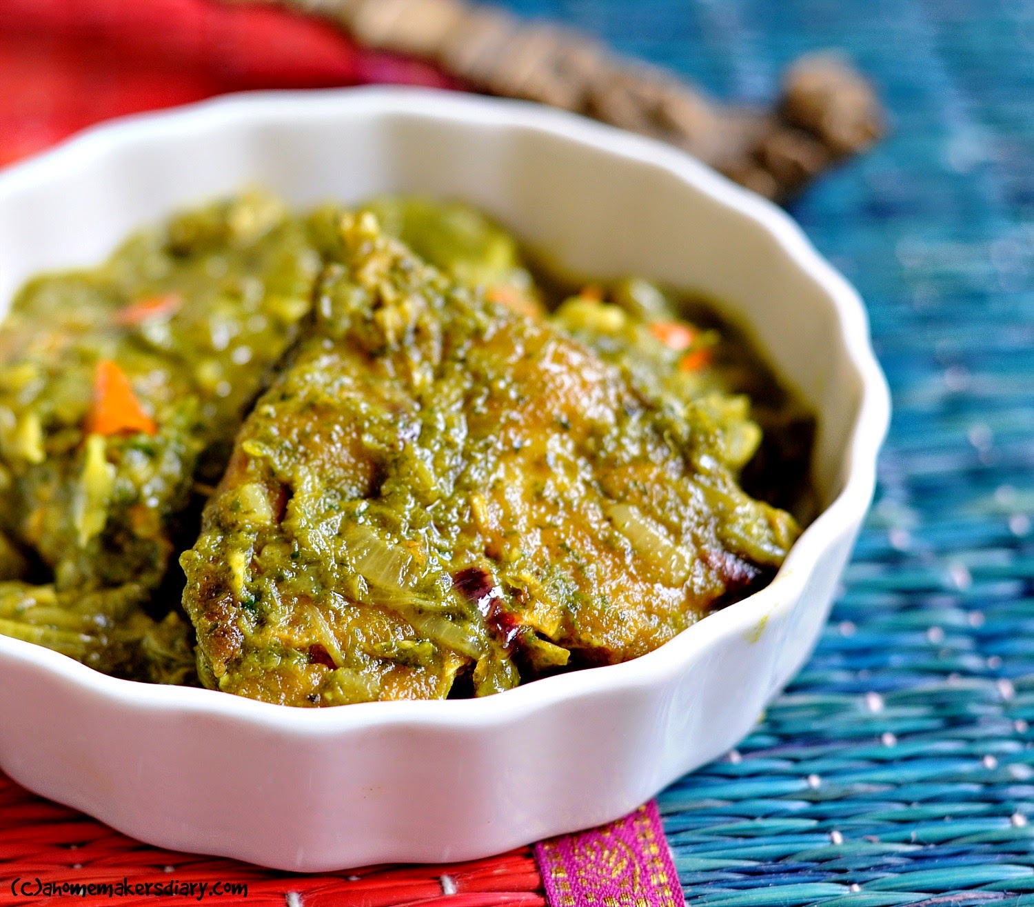 Dhonepata Mach (Fish in Fresh Coriander Sauce) A Homemaker's Diary