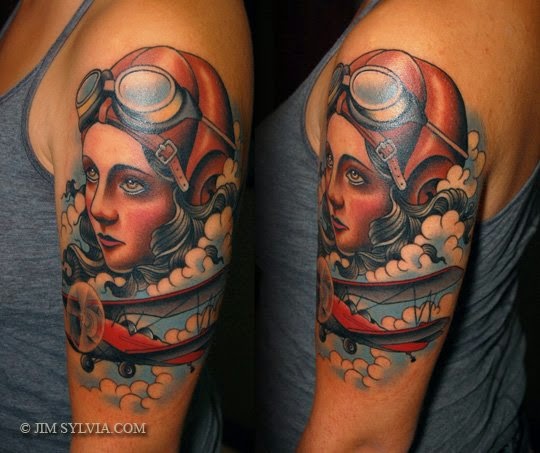 Adventurous Planes and Aviator Tattoos Adventurous Planes and Aviator Tattoos