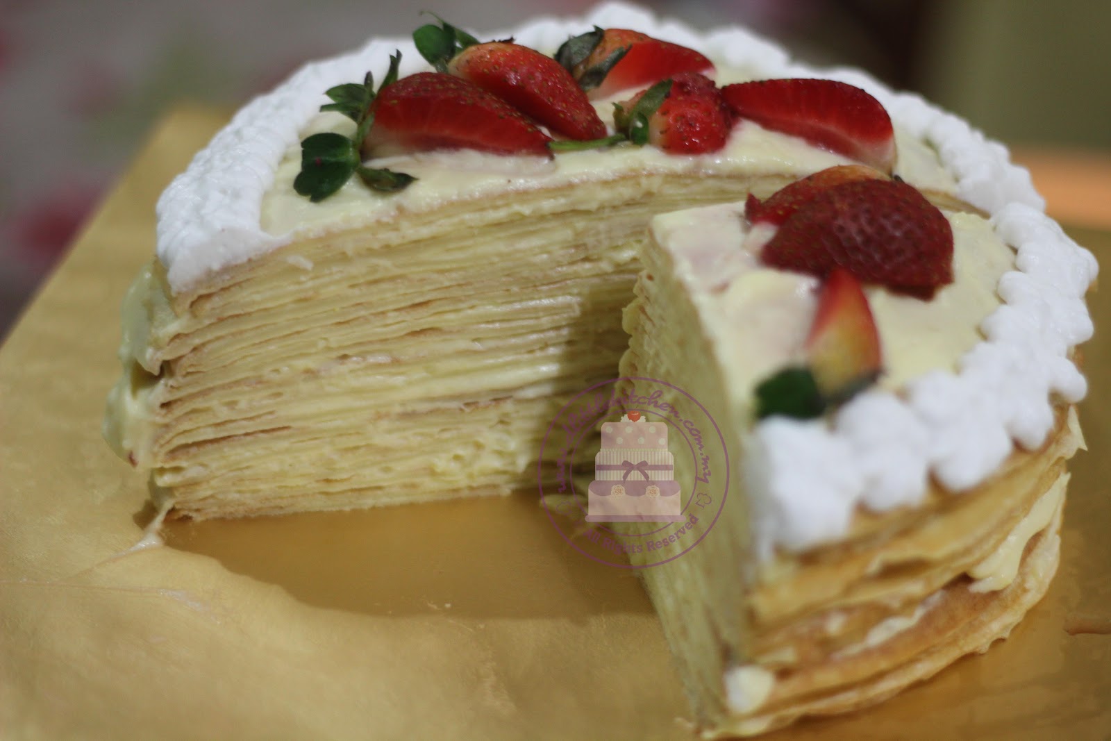 d'little kitchen Vanilla Mille Crepes Cake