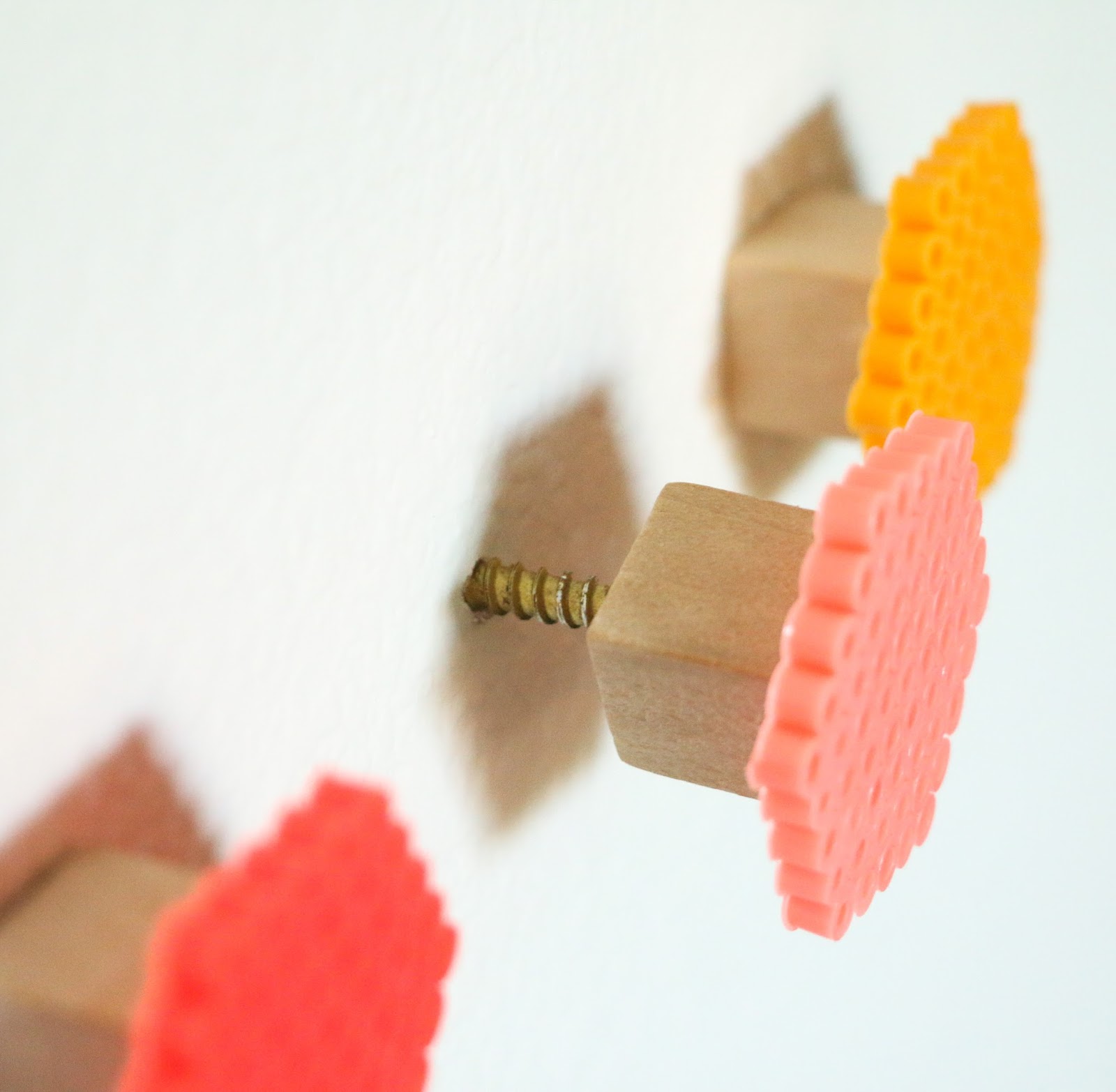 Craft It - Ombre Perler Bead Hexagon Wall Hooks - A Kailo Chic Life
