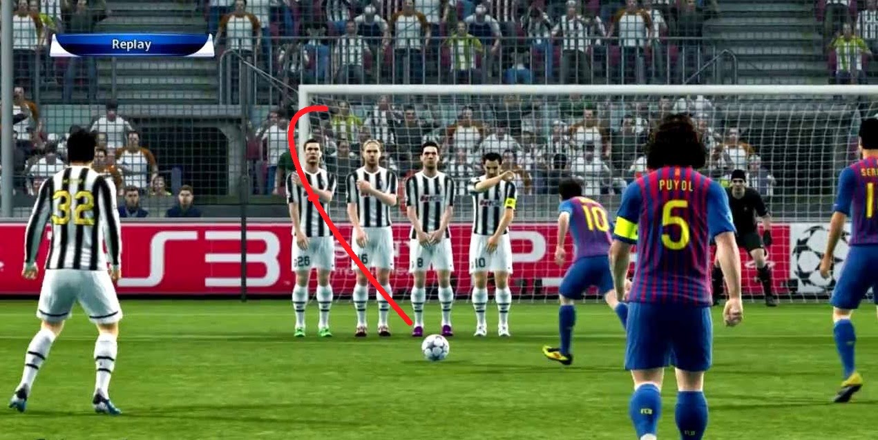 Teknik Tendangan Bebas PES 2013 Teknik Tendangan Bebas PES 2013