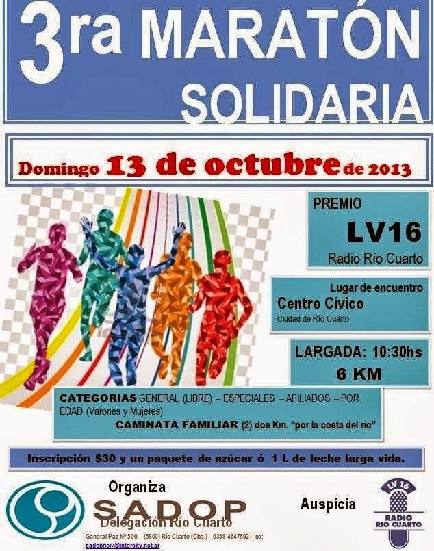 Volantes de carreras: Prueba Atlética Solidaria LV16 Radio Rio ... Volantes de carreras: Prueba Atlética Solidaria LV16 Radio Rio ...