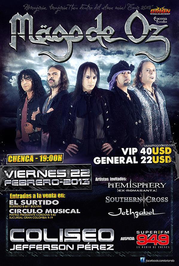 EcuaMetal !!!!! MAGO DE OZ EN ECUADOR 2013