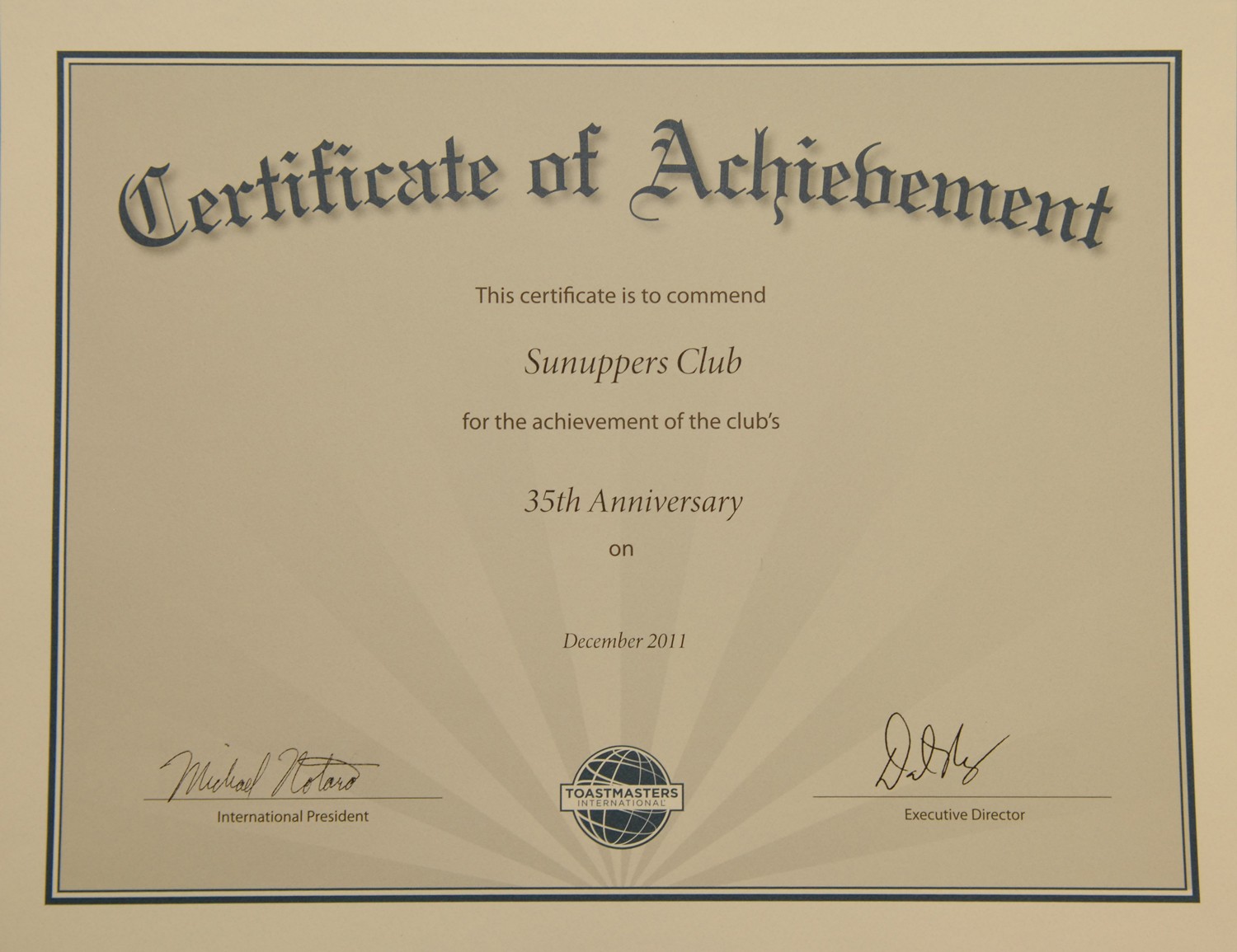 anniversary certificate