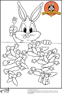 baby bugs bunny eating caroot coloring pages