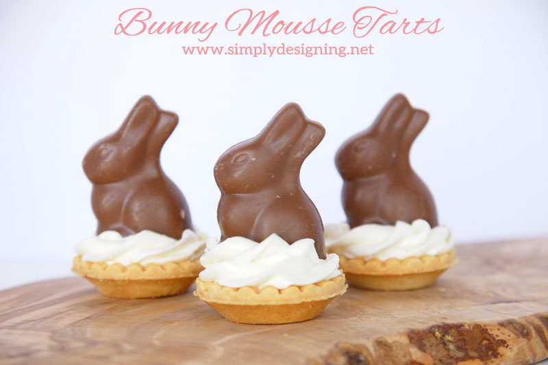 Mousse Tarts | These are so simple to make but taste incredible!  Perfect for an Easter or Spring time Dessert!  | #easter #bunny #recipe #easterrecipe