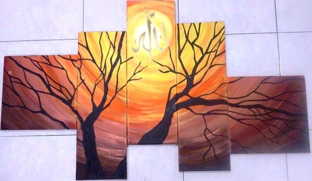 SOLD | LUKISAN KALIGRAFI MURAH