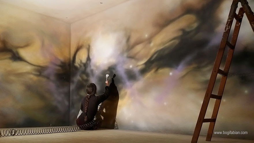 Allow the universe to become a part of your daily life… - When The Lights Go Out, My Glowing Murals Turn These Rooms Into Dreamy Worlds Allow the universe to become a part of your daily life… - When The Lights Go Out, My Glowing Murals Turn These Rooms Into Dreamy Worlds