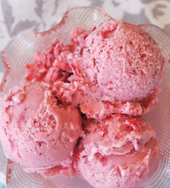 My Recession Kitchen...and garden Strawberry Ice Creme