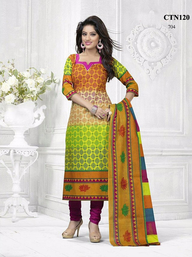 Beautiful Cotton Printed Dress Material Online Helix Enterprise