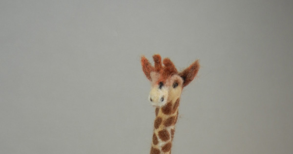 Figures & Fibers Needle Felted Giraffe