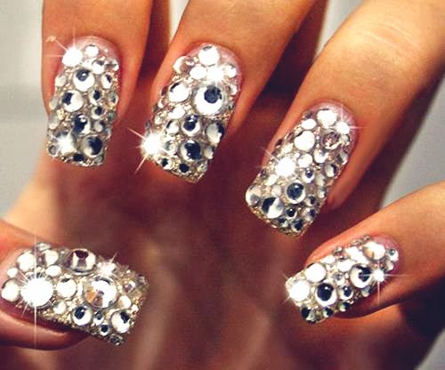 2. 10 Stunning Diamond Nail Designs for Your Next Manicure - wide 6