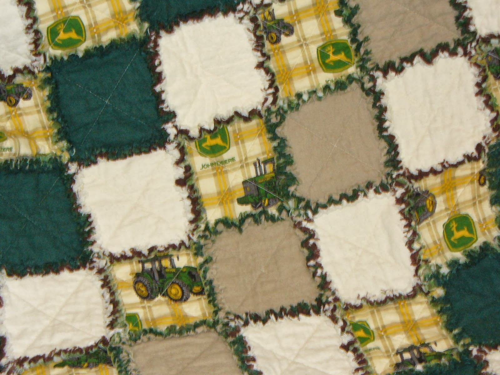 Ashlawnfarms Rag Quilt Creations John Deere Rag Quilt