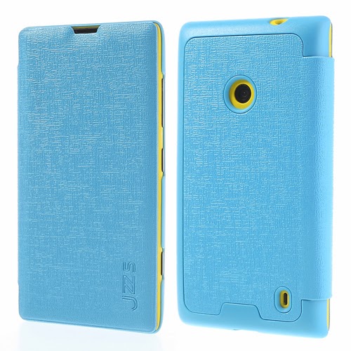 Oracle Grain Texture Slim Leather Flip Case for Nokia Lumia 520 525 - Baby Blue Oracle Grain Texture Slim Leather Flip Case for Nokia Lumia 520 525 - Baby Blue