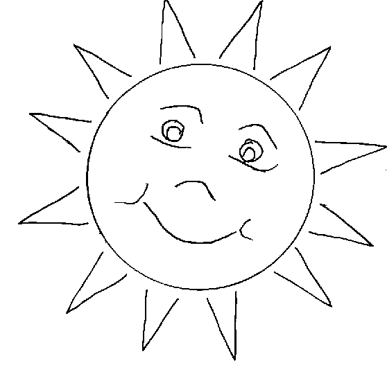 Free Sun Clipart Black and White title=