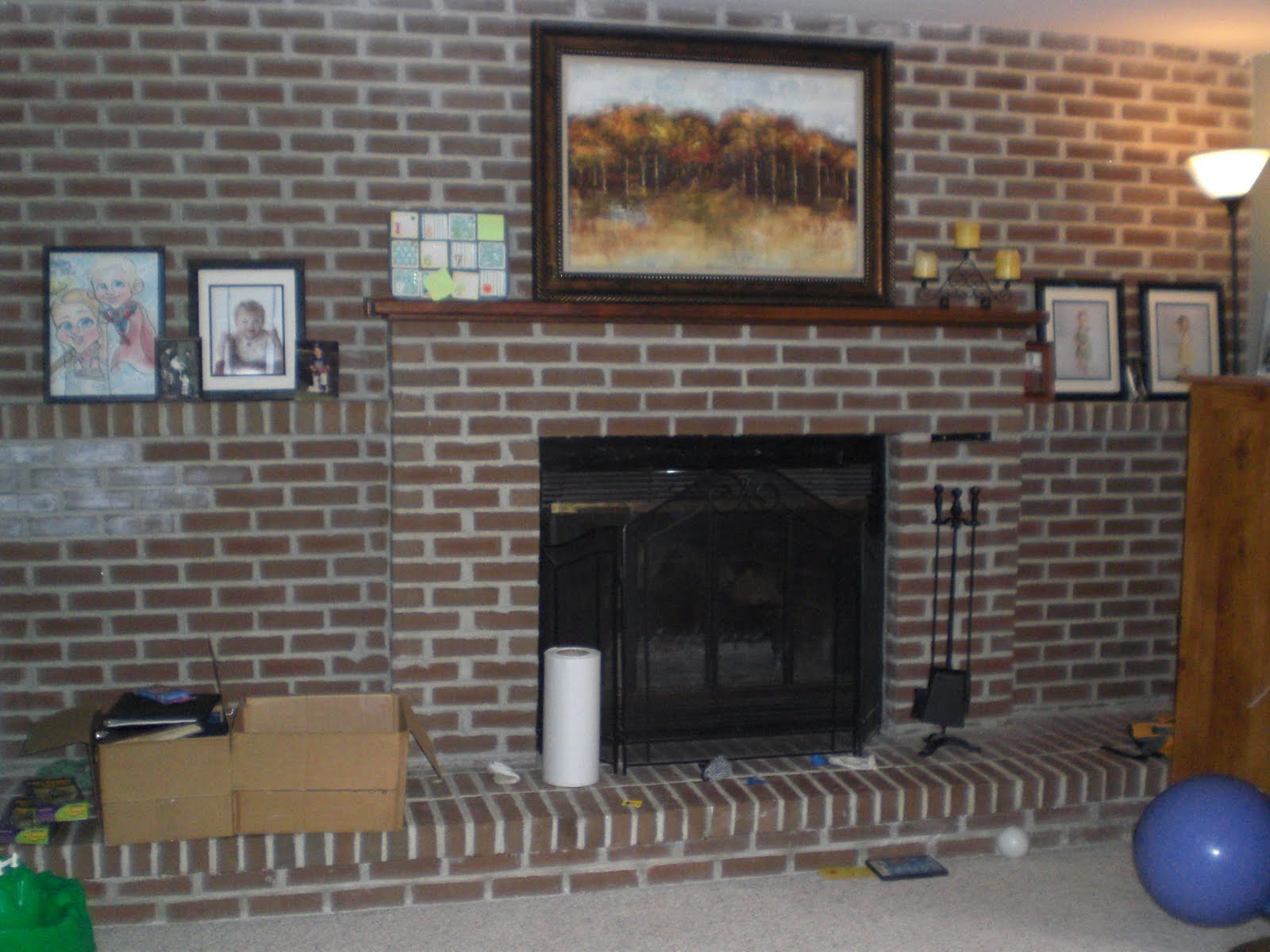 Red Brick Fireplace Makeover Home Design Inside