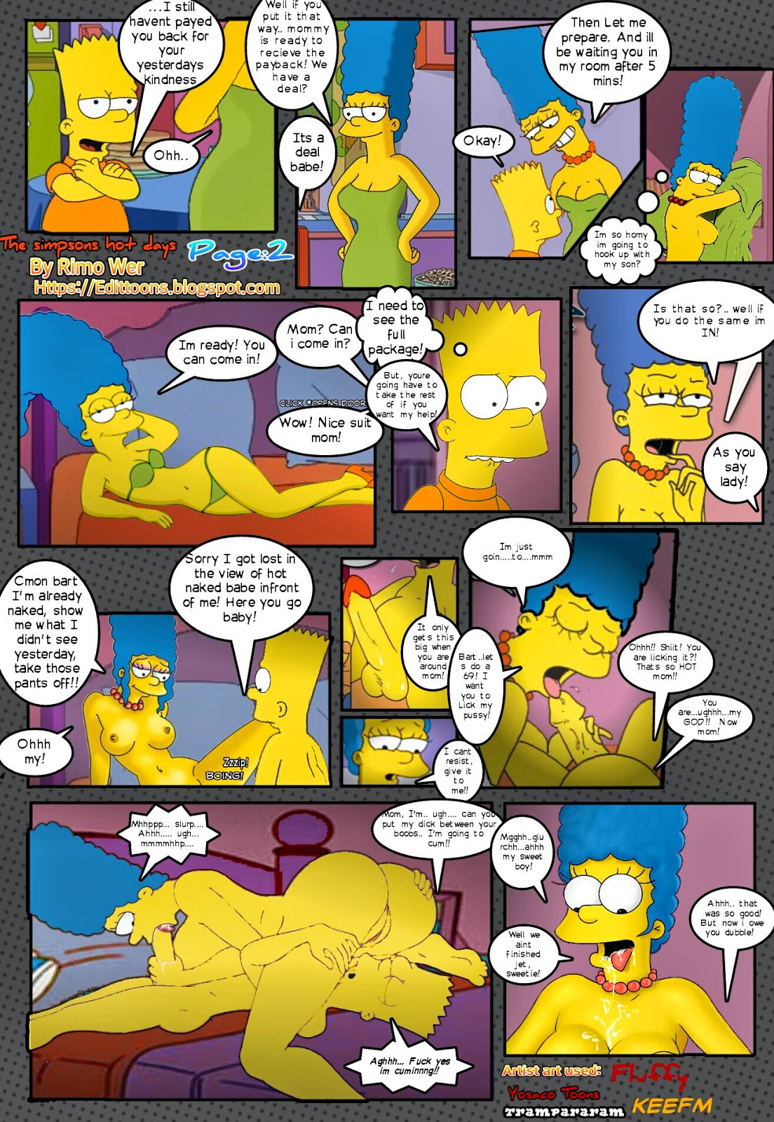 Simpsons porn comic strip - XXX photo