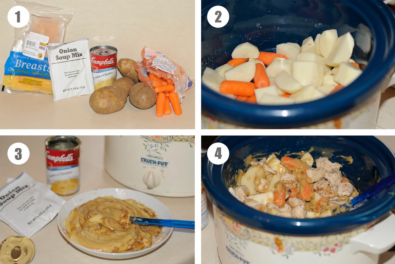 El día a día de una madre Mormona Chicken onion soup mix on CrockPot