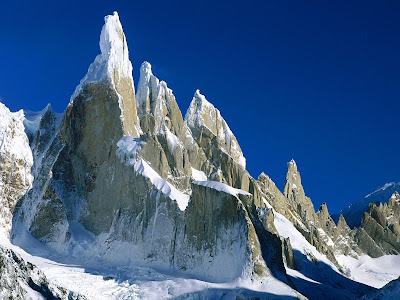 Ice Snowy Rocks Mountains HD Background Wallpapers Widescreen High Resolutions 013