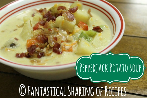 Pepperjack Potato Soup - adding a kick to potato soup for all those spicy food lovers #crockpot | www.fantasticalsharing.com