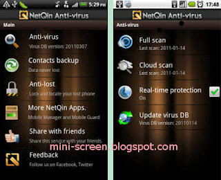 NetQin Antivirus Android App Interface