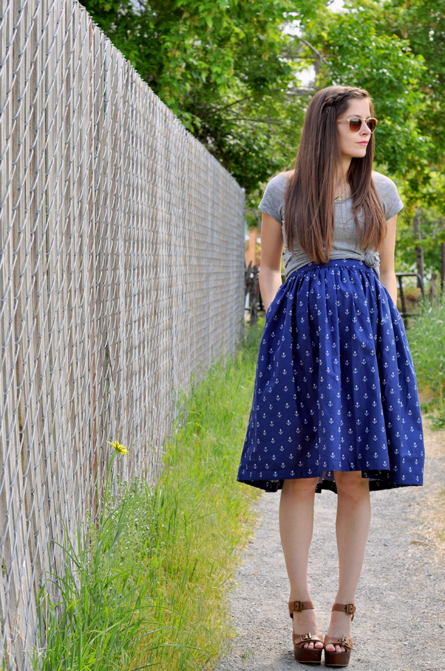 Very gathered A-line maternity skirt | 