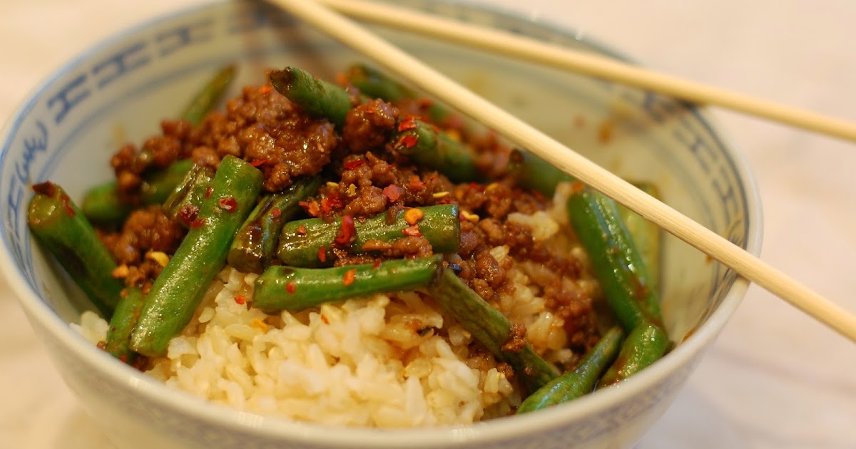 KELSIE'S KITCHEN Szechuan Green Beans with Ground Beef