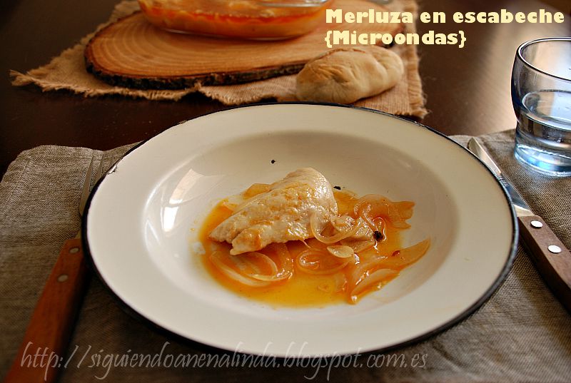 Siguiendo a Nenalinda Merluza en escabeche en Microondas {Cocinando