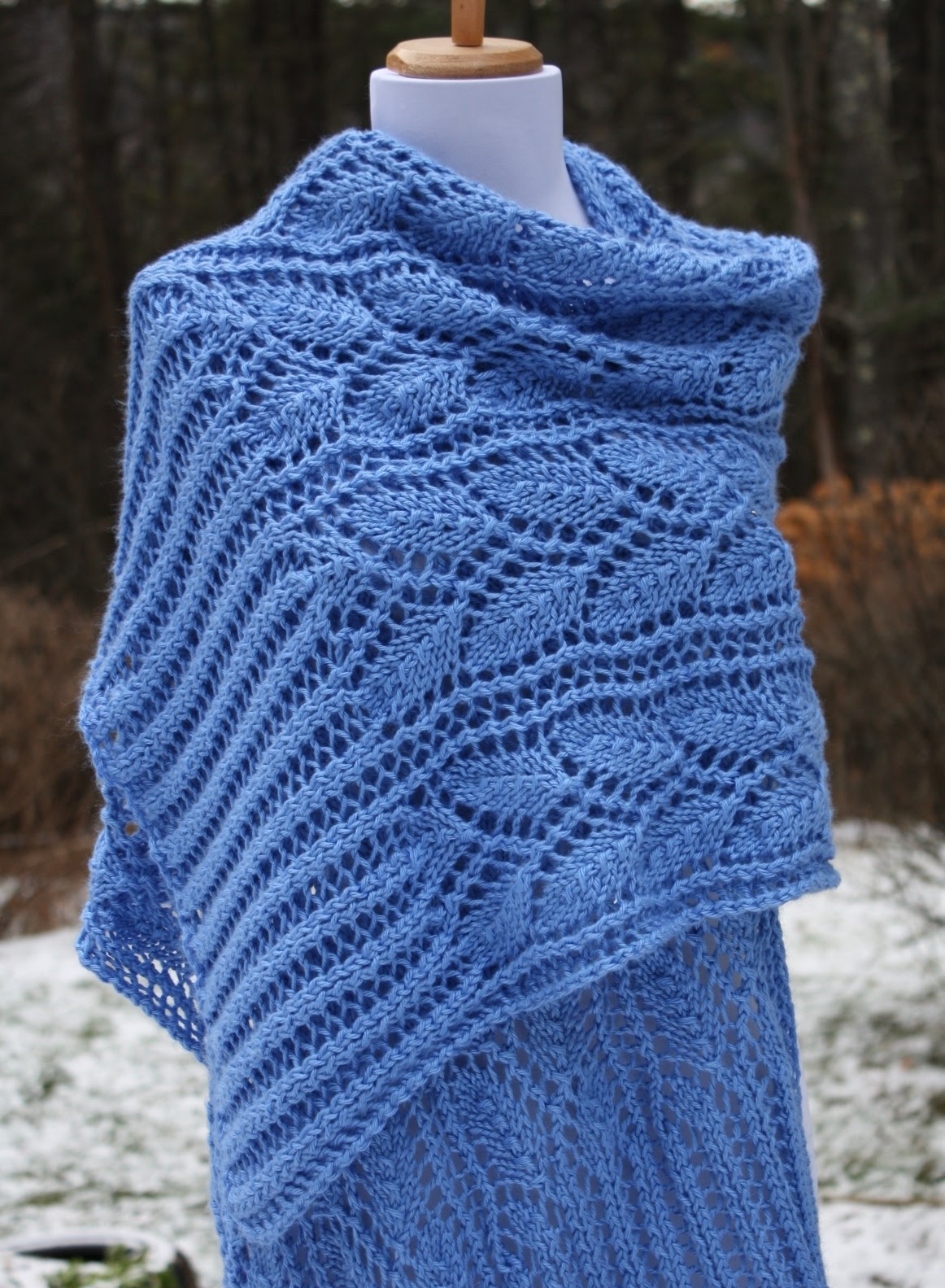 All Knitted Lace: New Pattern: Leafy Branches Wrap