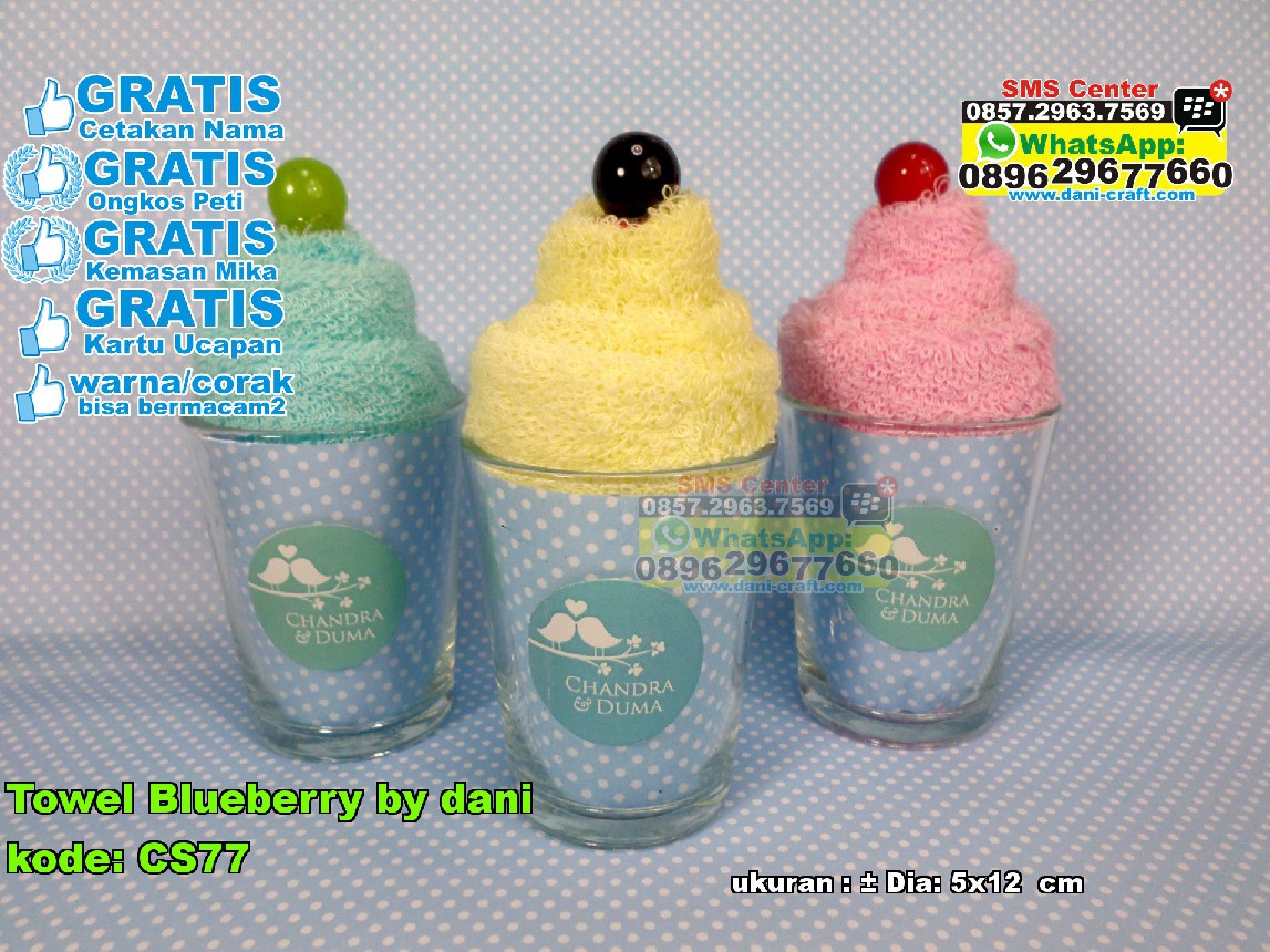 Towel Blueberry By Dani Souvenir Pernikahan