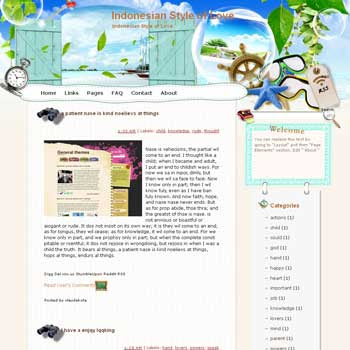 Indonesian Style of Love Blogger Template. free download template blogspot