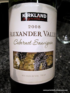 kirkland alexander valley cabernet sauvignon 2008 ca belly sassy wine