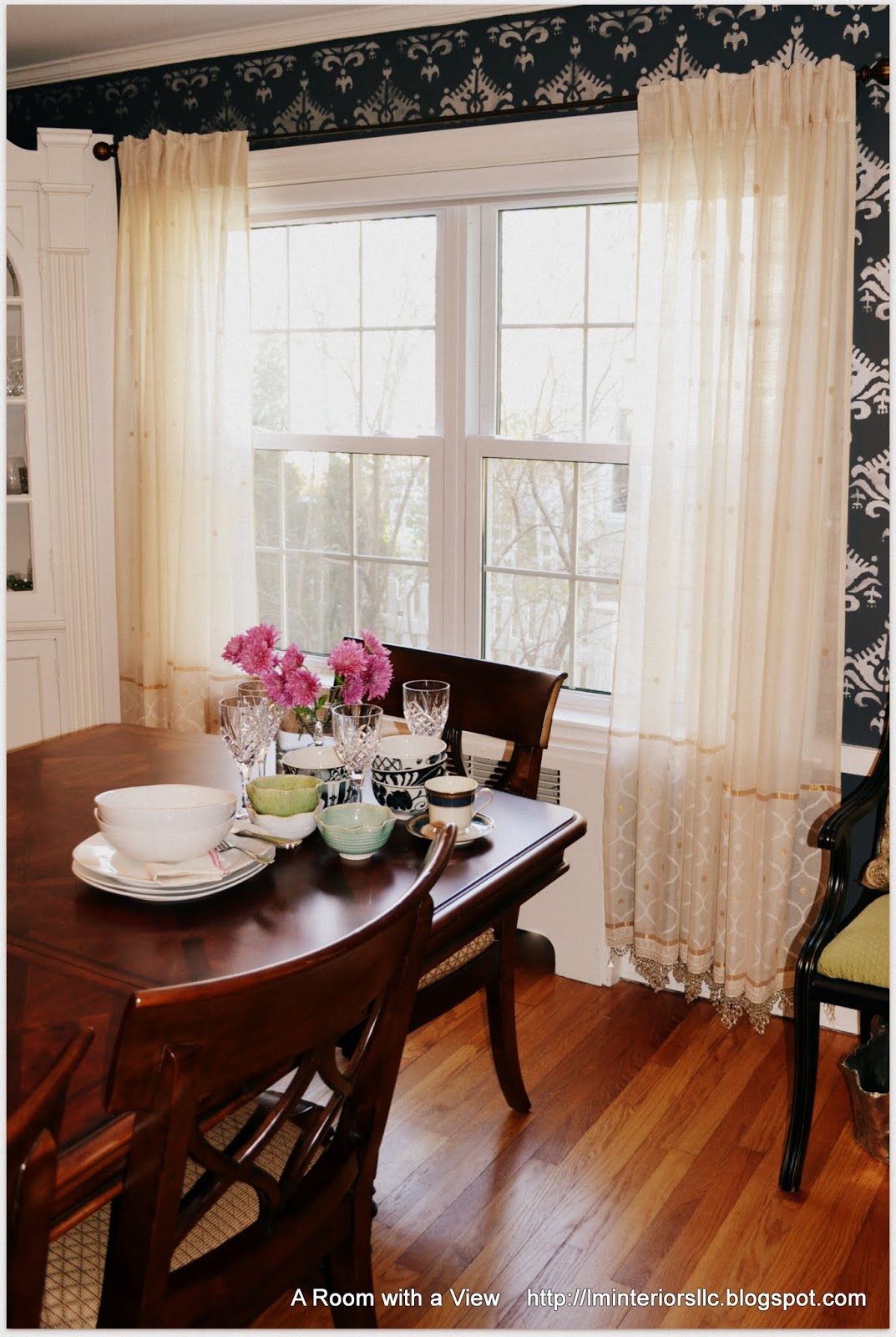 A Room with A View I am back, and my dining room curtains