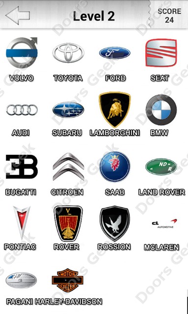 Logo Quiz - Cars - All Answers 2.1.0 Free Download