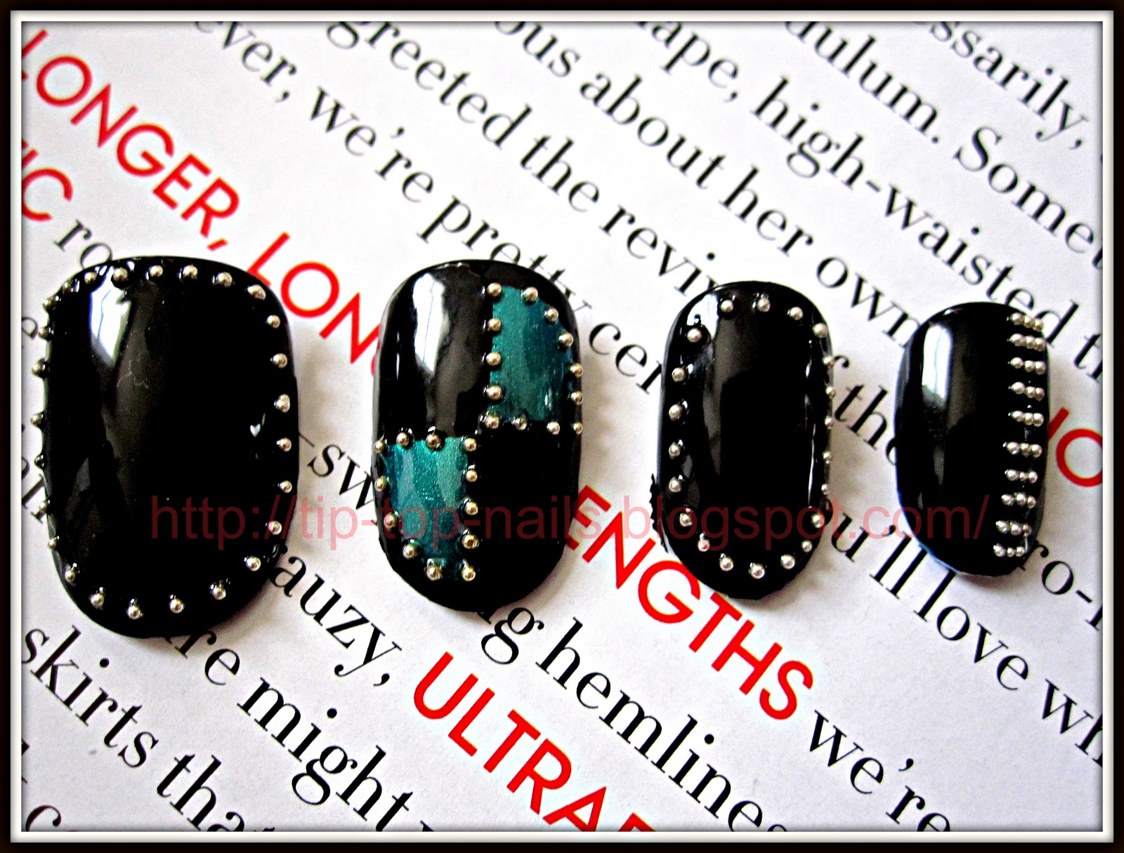 Party nails, stylish nails, nail design 2012, Christmas nails, New year 2012