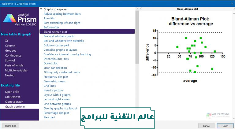 تحميل برنامج الاحصاء GraphPad Prism 10.4.1.627 كامل مع الكراك