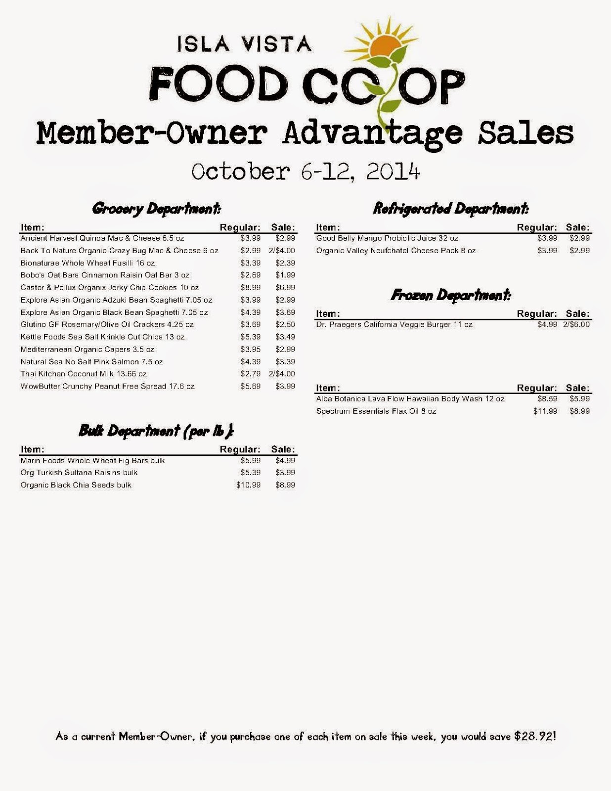 isla vista food co op october 2014 food basics next week flyer
