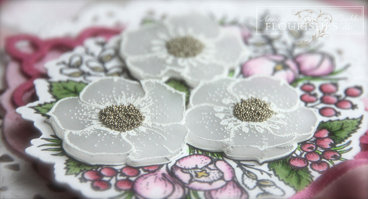 From AnneElise Vellum Flowers Tutorial.