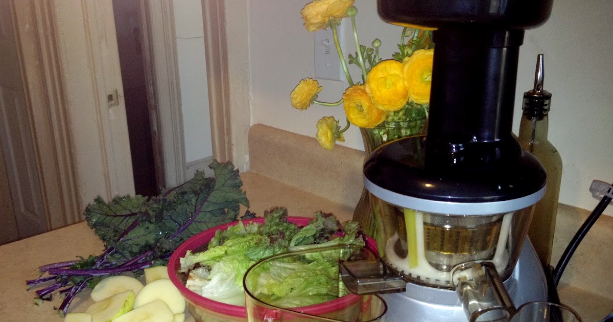 Look To Beauty Omega VRT350 Juicer over Breville, lettuce over carrots