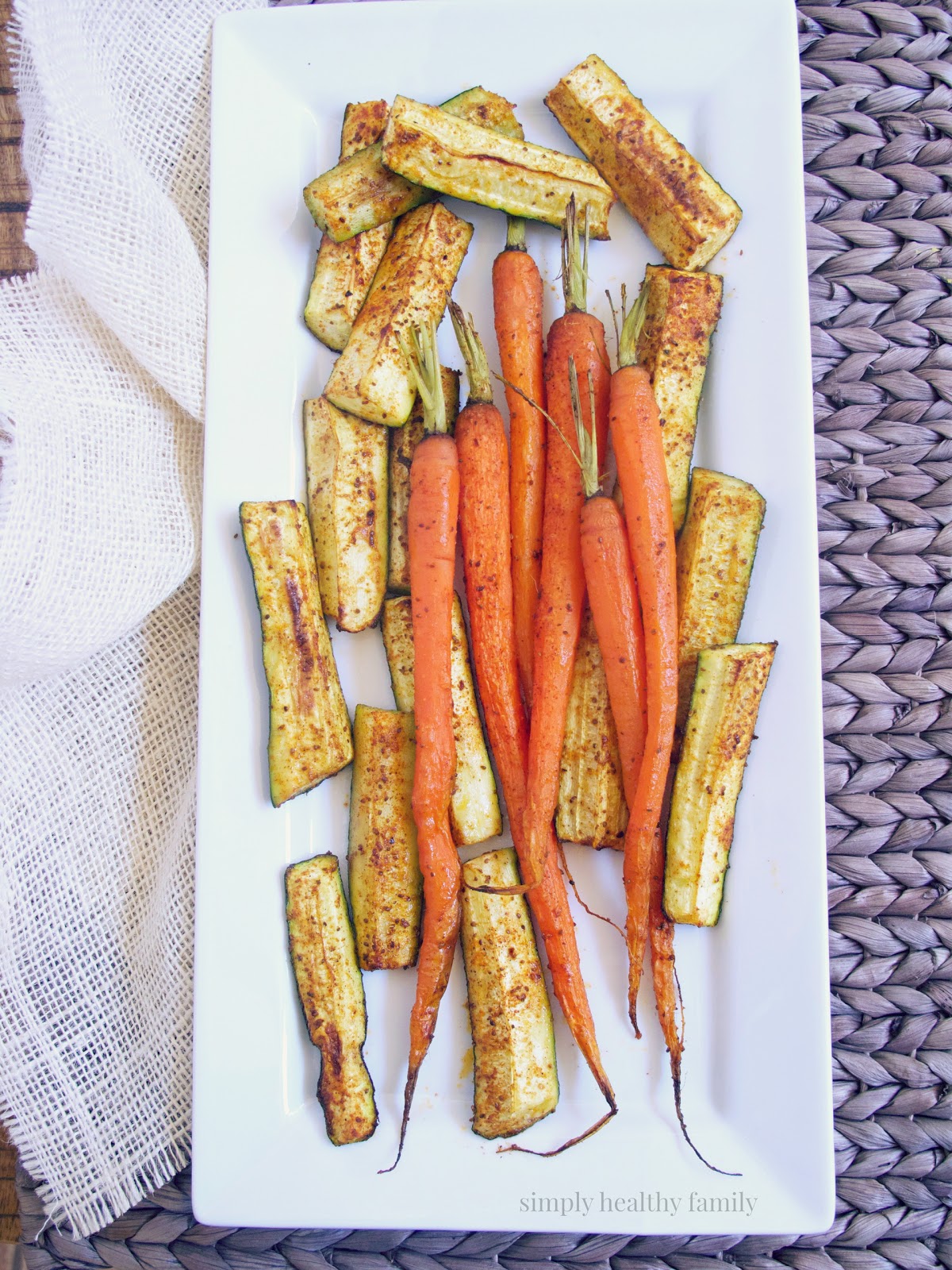 Simply Healthy Family Sumac Roasted Carrots and Zucchini