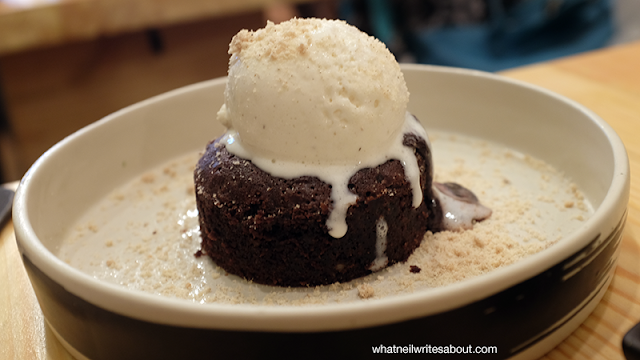 Neil Writes About Ooma Japanese Rice Bar Half-baked Lava Cake